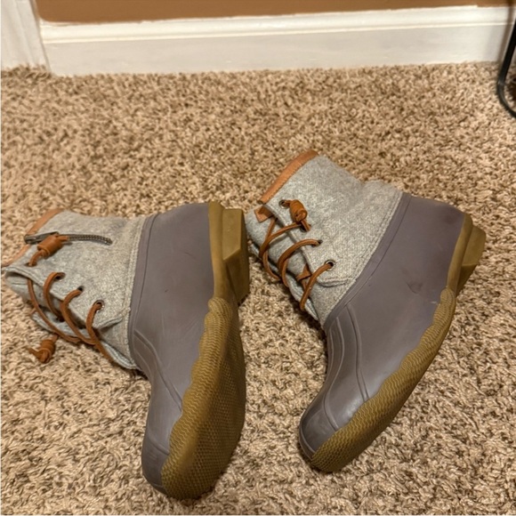 Sperry Gray and Brown Duck Boots - Picture 3 of 8